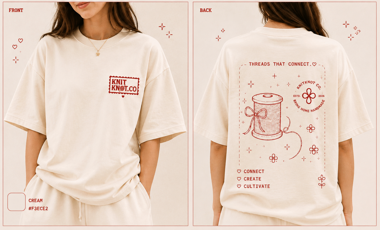 Knit Knot Co. custom t-shirt design